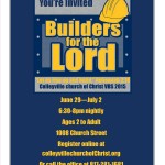 VBS 2015 Flyer Builders for the Lord